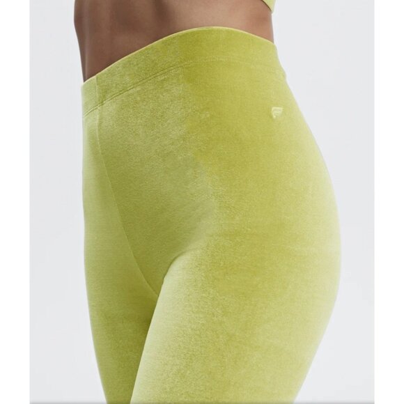 FABLETICS Velour Leggings Bundle of 2 Sz S Lime Green Red High Rise Activewear - Picture 5 of 7